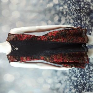 Material Girl sz S Juniors Fit & Flare Lined Floral Lace Dress from Macy's